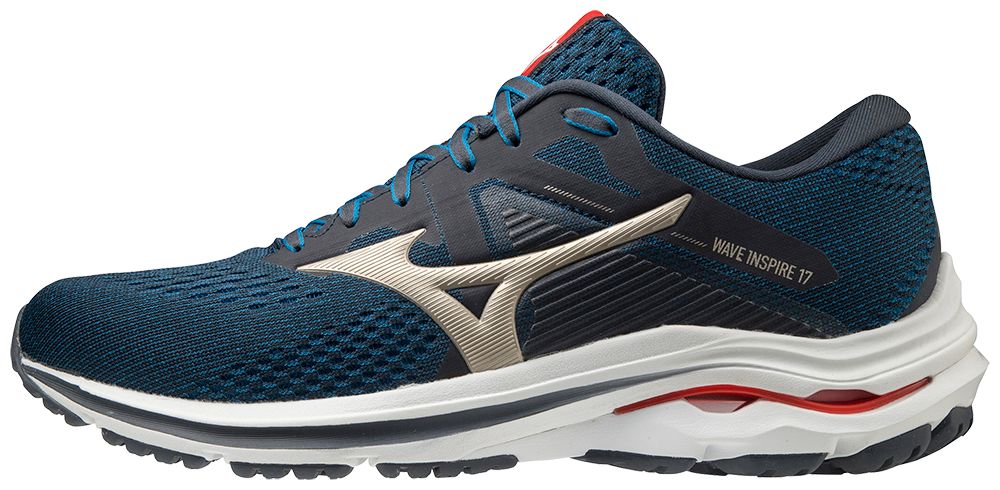 Mizuno Wave Inspire 17 Herren India Ink/Platinumg Gold