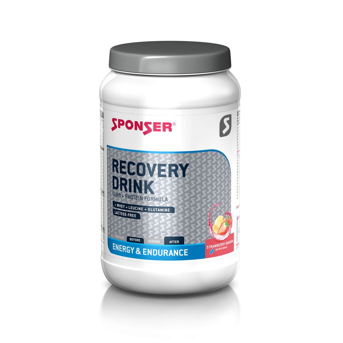 Sponser Recovery Drink 1200g Erdbeer-Banane